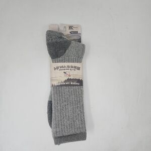Hiwassee Medium Weight Hiking Socks Mens 12 XL Crew Brown Merino Wool Outdoor